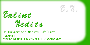 balint nedits business card